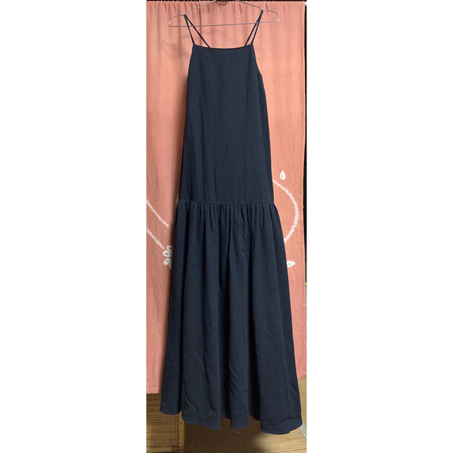 moussy(マウジー)のM__ エムアンダーバー BOTTOM GATHER MAXI ドレス　ブラック レディースのワンピース(ロングワンピース/マキシワンピース)の商品写真