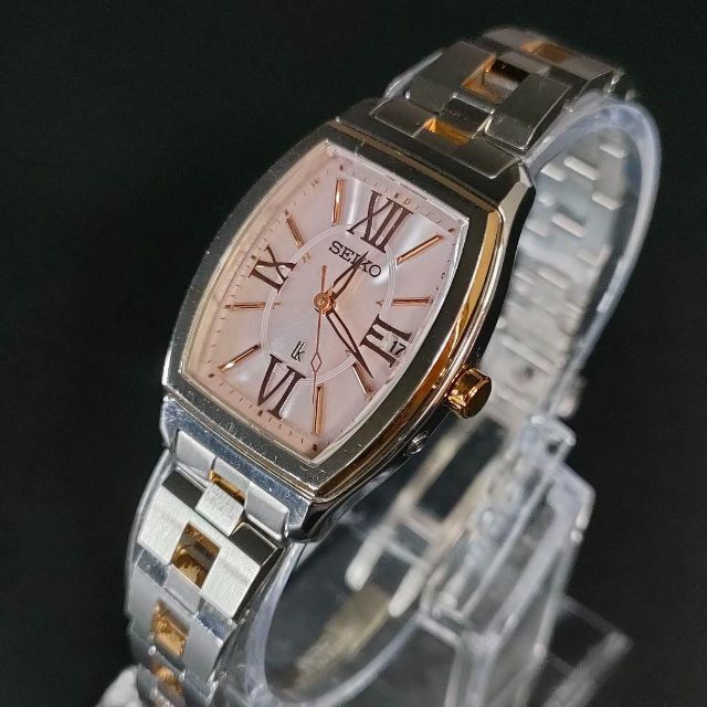 SEIKO　セイコールキア　1B22　ピンク　シルバー　ソーラー腕時計(アナログ)