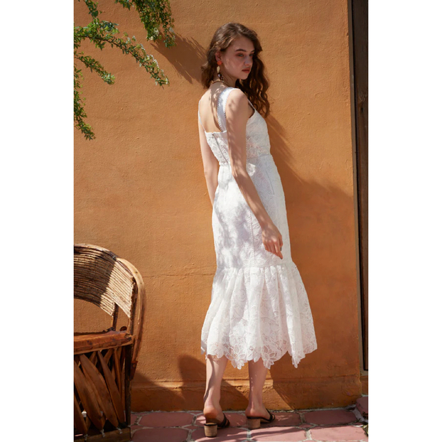 Capri Dreams Lace Dress  -WHT- 2