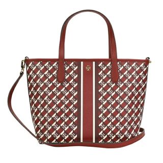 トリーバーチ(Tory Burch)の新品 トリーバーチ TORY BURCH ハンドバッグ ジオ ロゴ クリムゾンレッド(ハンドバッグ)