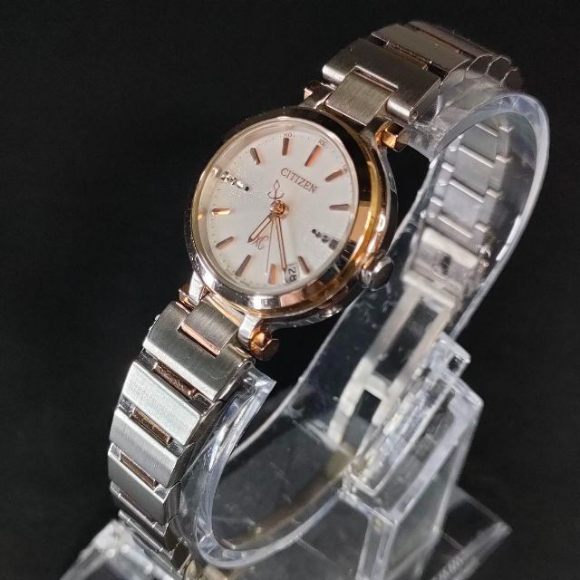 極美品【稼働品】CITIZEN　シチズンXC　H054ホワイト　シルバーソーラー約145㎝動作