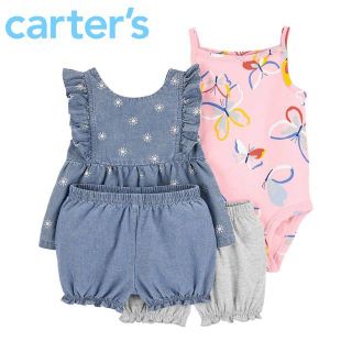 カーターズ(carter's)の新品 24M ★ カーターズ ベビー 上下 4点 セット 90 ガールズ ドット(タンクトップ/キャミソール)