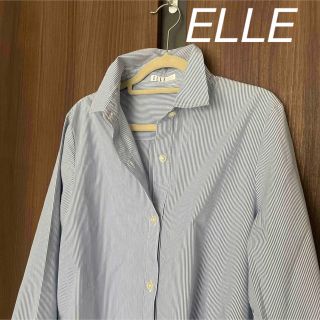 エル(ELLE)のELLE  ストライプシャツ　ブラウス(シャツ/ブラウス(長袖/七分))