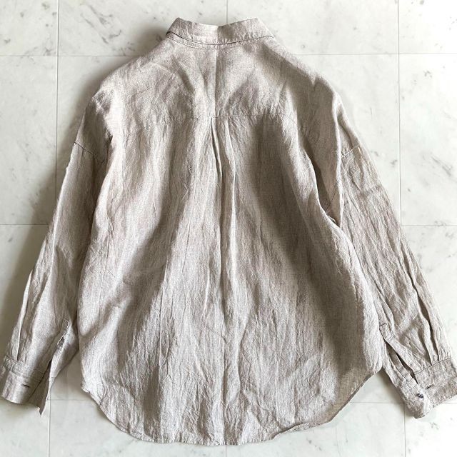 Plage(プラージュ)の極美品♪プラージュ Plage Natural dyed リネンシャツ ベージュ レディースのトップス(シャツ/ブラウス(長袖/七分))の商品写真