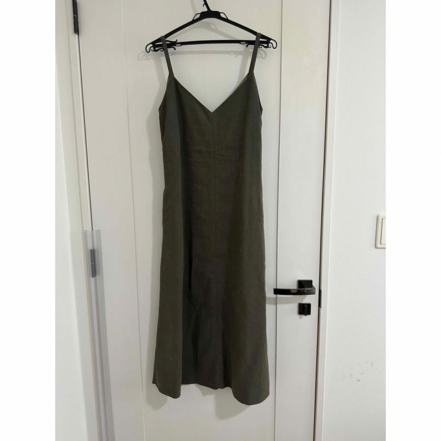 美品【オーラリー】WASHED LINEN SLIP DRESS