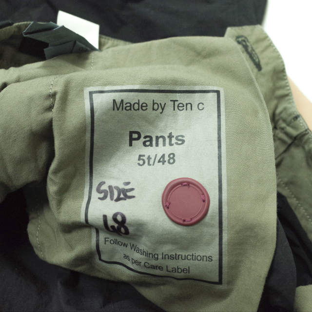 TEN-C テンシー 22AW イタリア製 GARMENT DYED NYLON CARGO PANTS