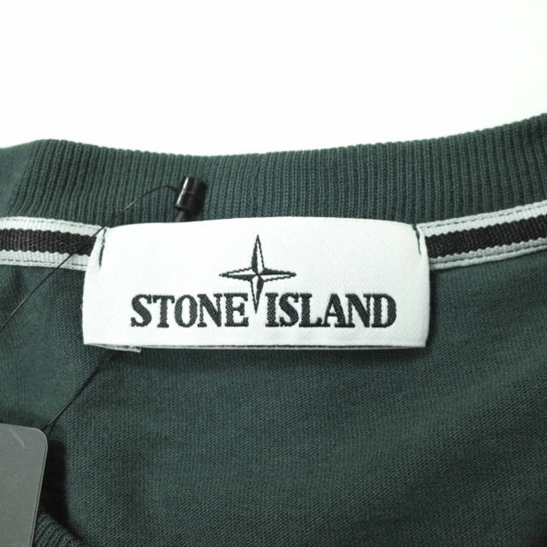 【人気】STONE ISLAND ロンT ワッペン ロゴ スウェット ダーク L