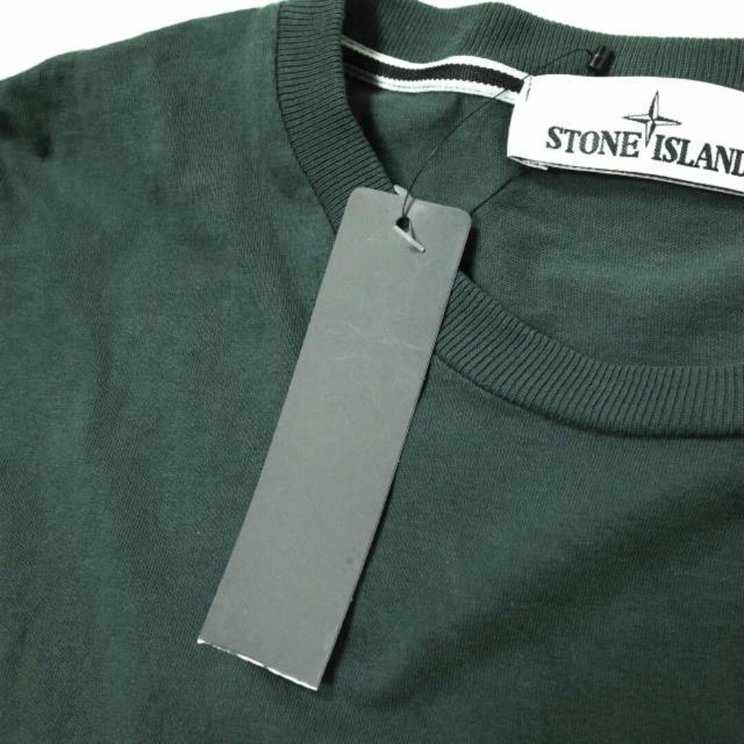 【人気】STONE ISLAND ロンT ワッペン ロゴ スウェット ダーク L