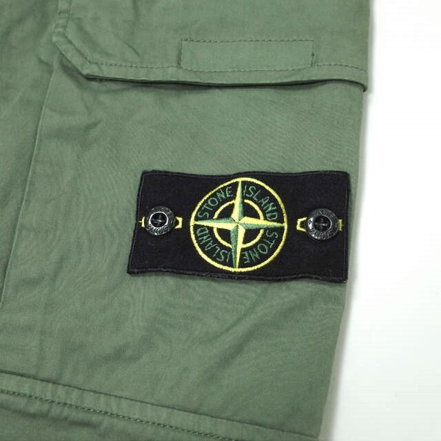 STONE ISLAND(ストーンアイランド)のSTONE ISLAND ストーンアイランド SI CARGO PANTS ガーメントダイコットンウールカーゴパンツ 751530214 32 OLIVE ミリタリー ボトムス【中古】【STONE ISLAND】 メンズのパンツ(ワークパンツ/カーゴパンツ)の商品写真