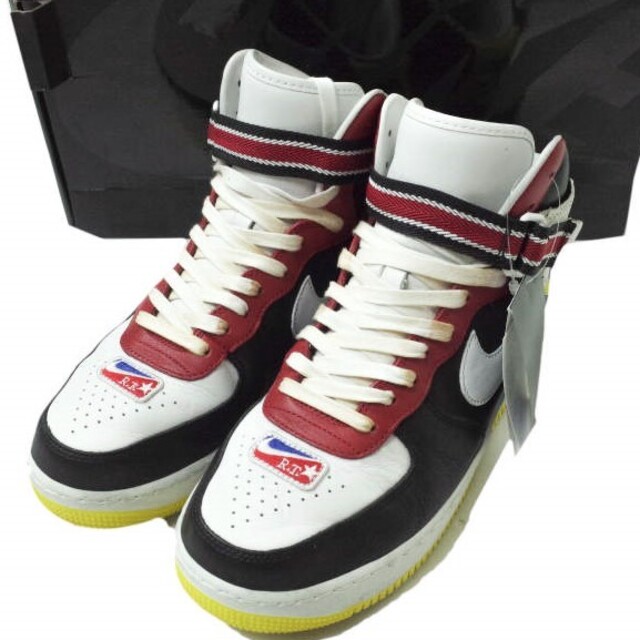 NIKE(ナイキ)のNIKE x Riccardo Tisci ナイキ リカルド・ティッシ 別注 AIR FORCE 1 HIGH/RT エアフォース 1 ハイ AQ3366-600 US9.5(27.5cm) GYM RED/OPTI YELLOW BLACK スニーカー シューズ【中古】【NIKE × Riccardo Tisci】 メンズの靴/シューズ(スニーカー)の商品写真