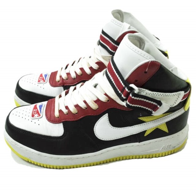 NIKE(ナイキ)のNIKE x Riccardo Tisci ナイキ リカルド・ティッシ 別注 AIR FORCE 1 HIGH/RT エアフォース 1 ハイ AQ3366-600 US9.5(27.5cm) GYM RED/OPTI YELLOW BLACK スニーカー シューズ【中古】【NIKE × Riccardo Tisci】 メンズの靴/シューズ(スニーカー)の商品写真