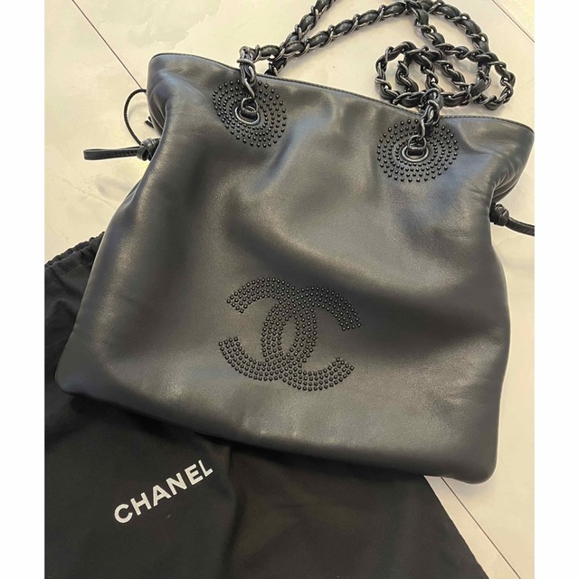 ほぼ未使用★CHANEL ラムレザー　チェーンショルダー　極美品