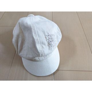帽子　54センチ　キャスケット　オフホワイト　女の子　夏(帽子)