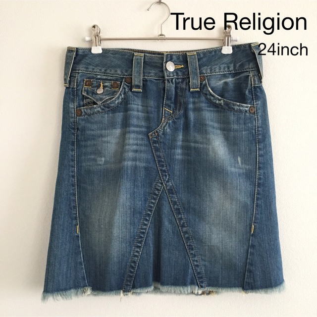 TRUE RELIGION トゥルーレリジョン デニムミニスカート - ミニスカート