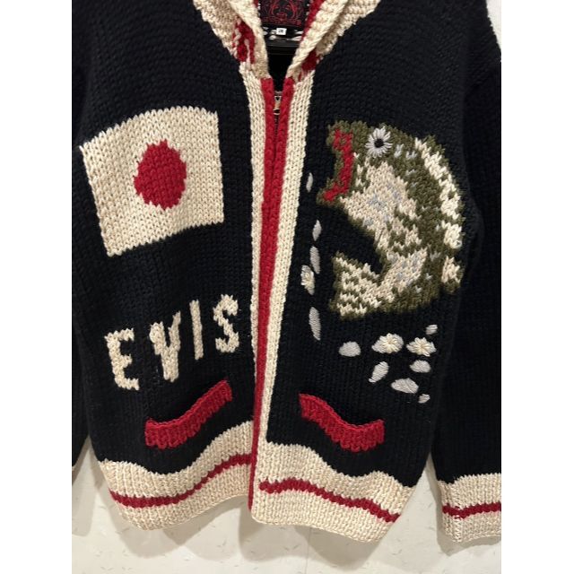 EVISU - ＊EVISU DOWLUCK ブラックバス カウチンニット 38の通販 by