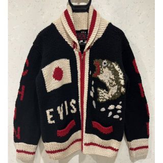 エビス(EVISU)の＊EVISU DOWLUCK ブラックバス カウチンニット 38(ニット/セーター)