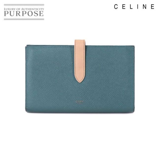 財布 セリーヌ CELINE ラージ ストラップ ウォレット 二つ折り 長財布