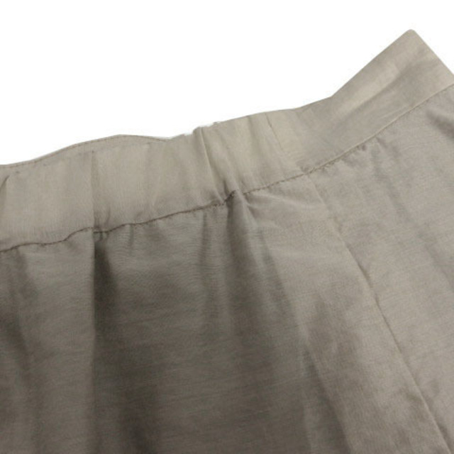 INDEX(インデックス)のINDEX スカート ボックスプリーツ ミディ丈 ウエストゴム グレージュ系 M レディースのスカート(ひざ丈スカート)の商品写真
