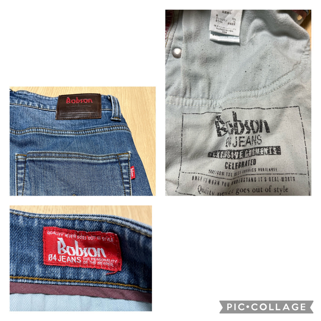 ＢＯＢＳＯＮ  04ＪＥＡＮＳ レーヨン ソフト オリジナル ヒゲ パッチ赤タブ