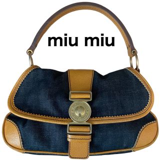 日/祝も発送 美品 ミュウミュウ ポシェット ショルダー ポーチ 柄 ミニ