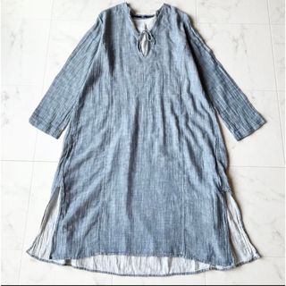 美品 45rpm フォーティファイブアールピーエム インディゴ ひざ丈
