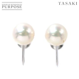 「タサキ TASAKI アコヤ真珠 8.0mm イヤリング K14 WG ホワイト ...