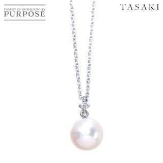 タサキ(TASAKI)のタサキ TASAKI アコヤ真珠 8.1mm ダイヤ 0.01ct ネックレス 40cm K18 WG 750 パール 田崎真珠 VLP 90186174(ネックレス)