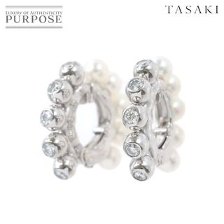 タサキ(TASAKI)のタサキ TASAKI アコヤ真珠 3.9-4.1mm ダイヤ イヤリング K18 WG ホワイトゴールド 750 パール 田崎真珠 VLP 90186357(イヤリング)