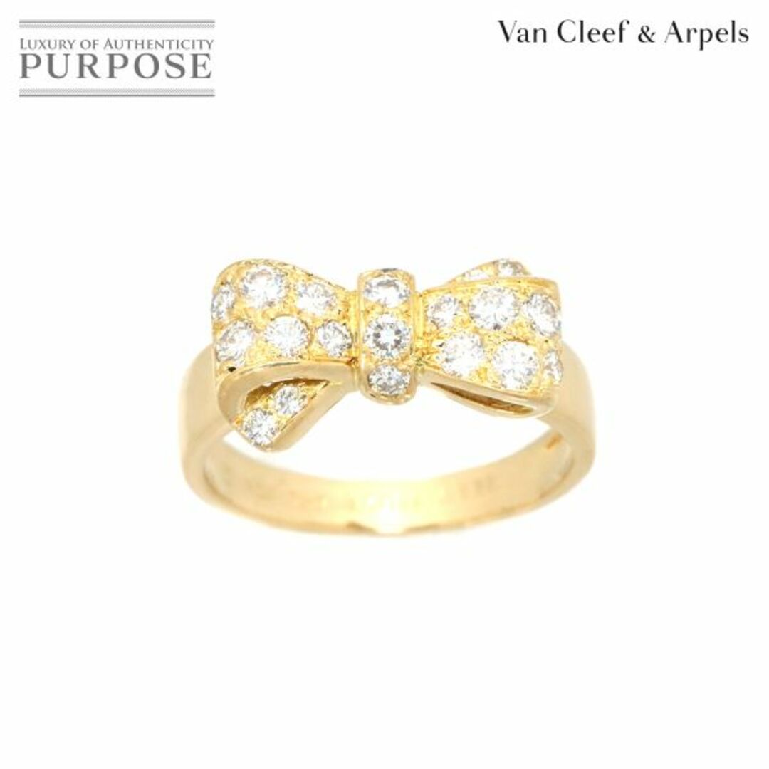 ヴァンクリーフ & アーペル Van Cleef & Arpels アリス 8号 リング ダイヤ リボン K18 YG 750 指輪 VLP 90186515