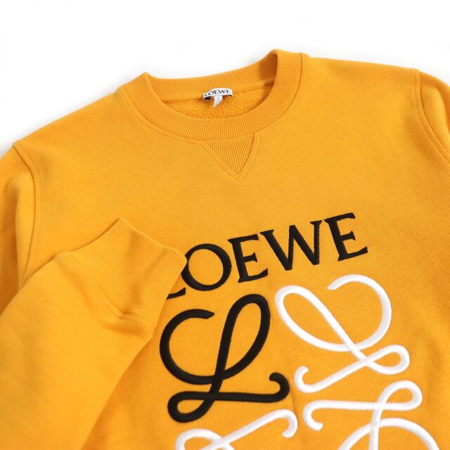 未使用 ロエベ Loewe アナグラム 刺繍 コットン スウェットシャツ L