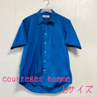 クレージュ(Courreges)の【courreges homme】メンズ　半袖 カッターシャツ Lサイズ(シャツ)