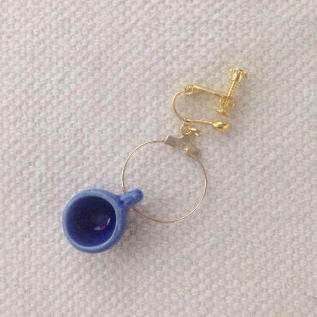 bulle de savon(ビュルデサボン)のラスト1点 mugcup earring ⁑ ハンドメイドのアクセサリー(イヤリング)の商品写真