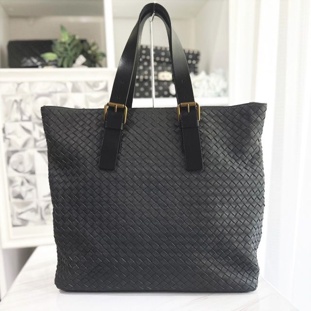 Bottega Veneta - ボッテガヴェネタ トートバッグ グレー×黒 レザー