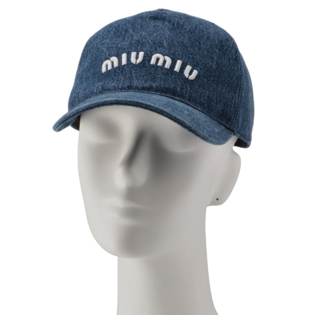MIU MIU - ミュウミュウ MIU MIU キャップ デニム ロゴ ベース MIU MIU - ミュウミュウ MIU MIU キャップ デニム ロゴ ベース