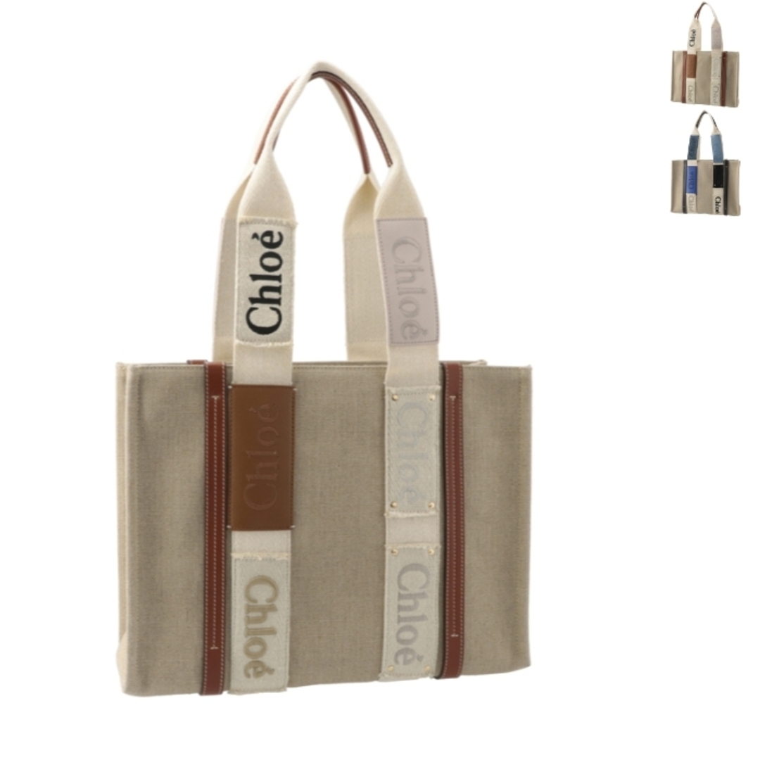 Chloe - クロエ CHLOE トートバッグ WOODY LOGO リボン付き Chloe - クロエ CHLOE トートバッグ WOODY LOGO リボン付き