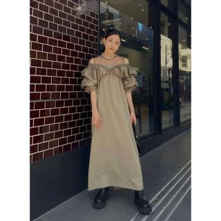 アメリヴィンテージ(Ameri VINTAGE)のVOLUME BUSTIER LAYERED DRESS(ロングワンピース/マキシワンピース)