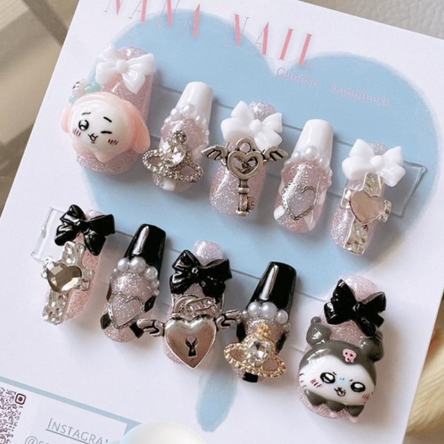ちぃかわ マイメロ ネイルチップ 地雷ネイル 量産型 stuff.liu.se
