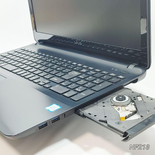超美品✨人気VAIO黒ノートパソコン⭐カメラ無線LANDVD付❗すぐ使える