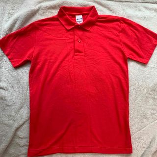 ユニクロ(UNIQLO)の赤　薄手　柔らかい生地　ポロシャツ　訳あり！(Tシャツ(半袖/袖なし))