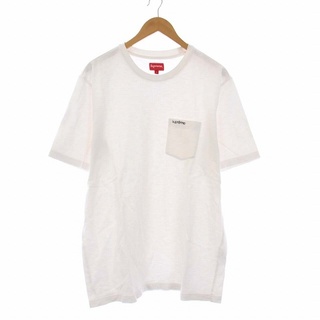 シュプリーム(Supreme)のSUPREME S/S Pocket Tee Tシャツ カットソー 半袖 L 白(Tシャツ/カットソー(半袖/袖なし))