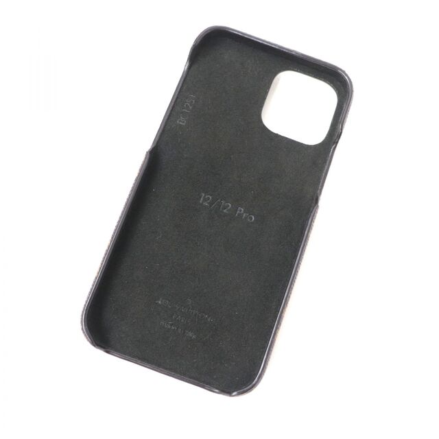 M69782シリアルナンバー極美品★ルイヴィトン M69782 バンパードーフィーヌ モノグラムキャンバス ロゴ金具付 iPhone12／12Pro アイフォンケース 茶 箱・保管袋付