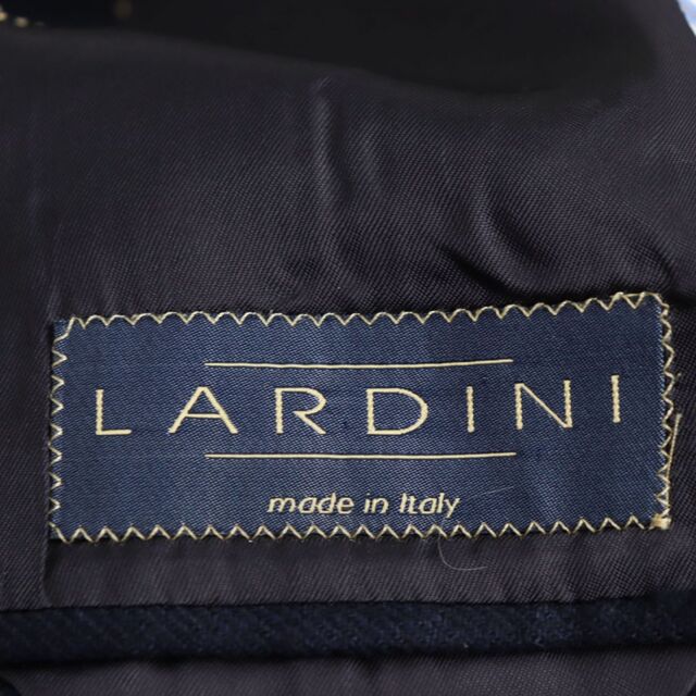 45cm袖丈美品●LARDINI ラルディーニ カシミヤ100％ シングルジャケット/テーラードジャケット ネイビー 48 イタリア製 正規品 メンズ