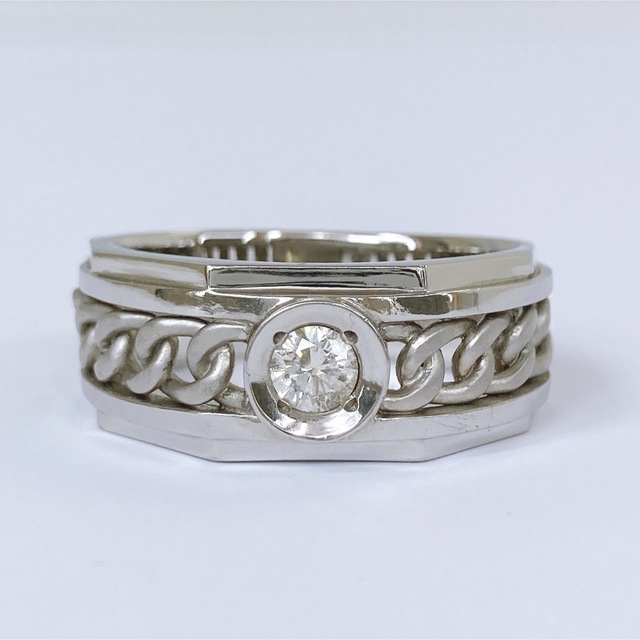 ☆大特価 Pt900 天然ダイヤモンド 0.23ct チェーン デザイン リング-