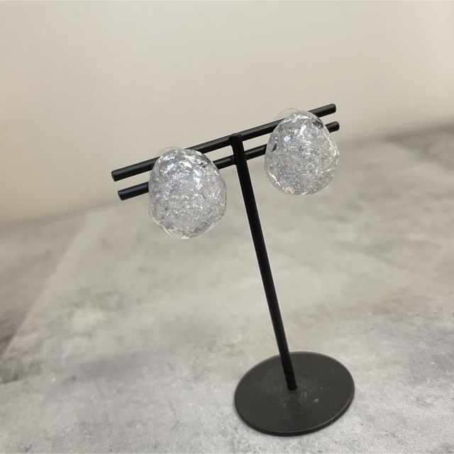 agete(アガット)の■027. clear beads cabochonピアス■ ハンドメイドのアクセサリー(ピアス)の商品写真