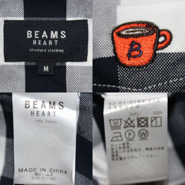 BEAMS(ビームス)の新品 ビームス Mサイズ ギンガムチェック オックスフォード BD半袖シャツ メンズのトップス(シャツ)の商品写真