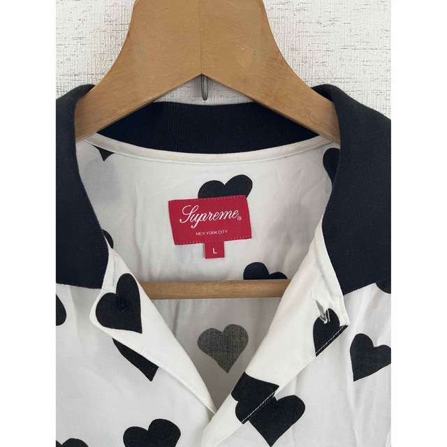 Supreme Hearts Rayon Shirt Heart M Black