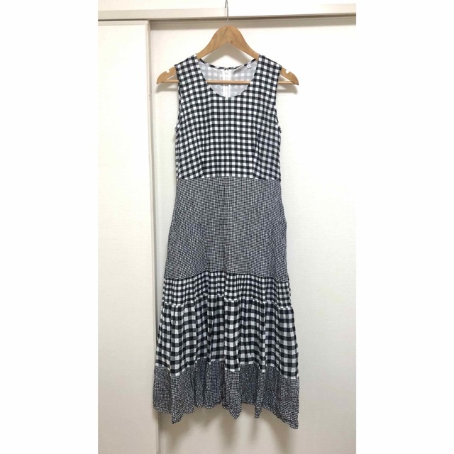 ユニクロ×JW ANDERSON⭐︎ギンガムチェックティアードワンピース S