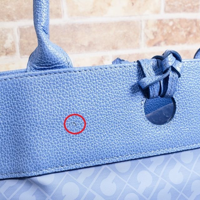 GHERARDINI(ゲラルディーニ)のゲラルディーニ ☆ ソフティ レザーコンビ トートバッグ イタリア製 ブルー レディースのバッグ(トートバッグ)の商品写真