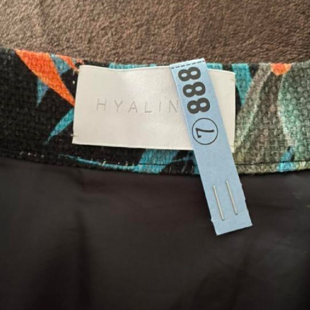 ストラスブルコ ハイアリン HYALINES スカート ボタニカル  黒 レディースのスカート(ひざ丈スカート)の商品写真