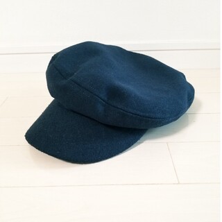 ジーユー(GU)のGU 紺 キャスケット 帽子(キャスケット)